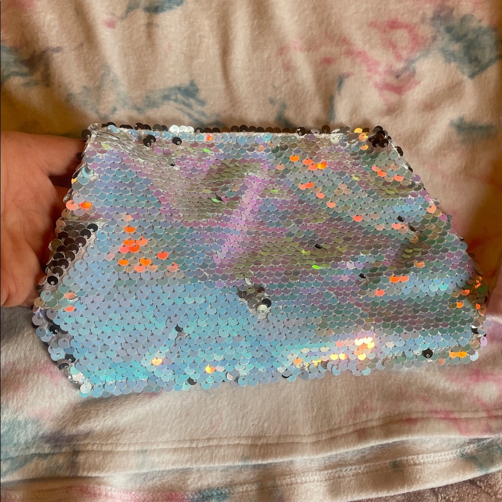 🔥4/$20 Wonder Nation Girls Plush Pullover with sequined hood - size 10/12 - Picture 3 of 12